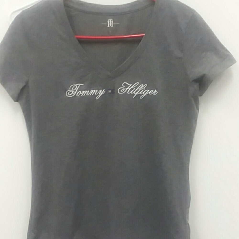 Grey gem encrusted Hilfiger t shirt